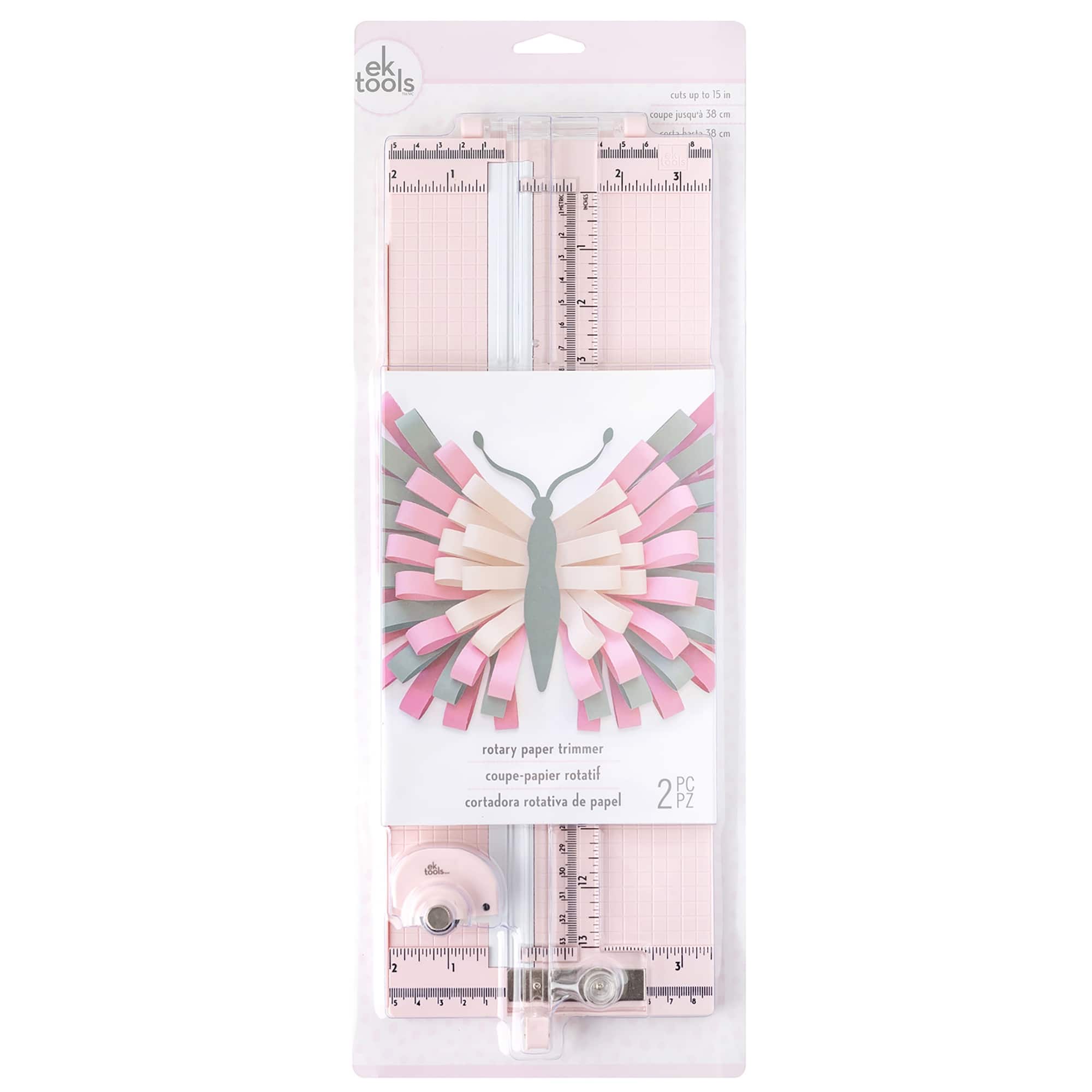 EK Tools 15" Pink Rotary Paper Trimmer